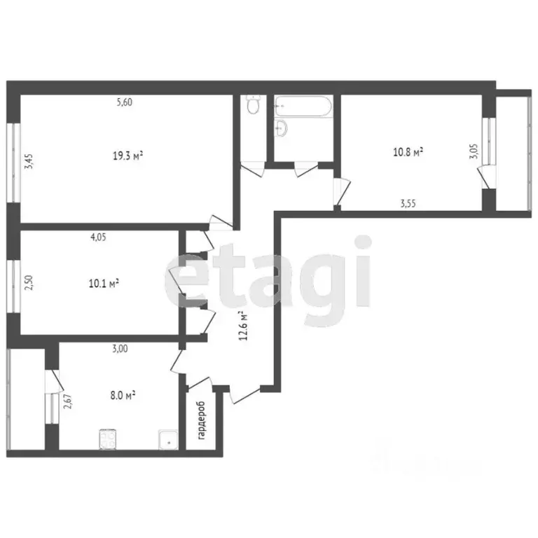3-к кв. Тверская область, Тверь ул. Михаила Румянцева, 8 (69.8 м) - Фото 2
