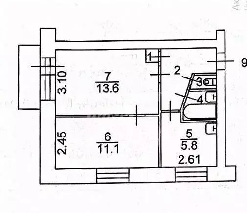 2-к кв. Томская область, Томск Мокрушинский мкр, ул. Мокрушина, 14 ... - Фото 2