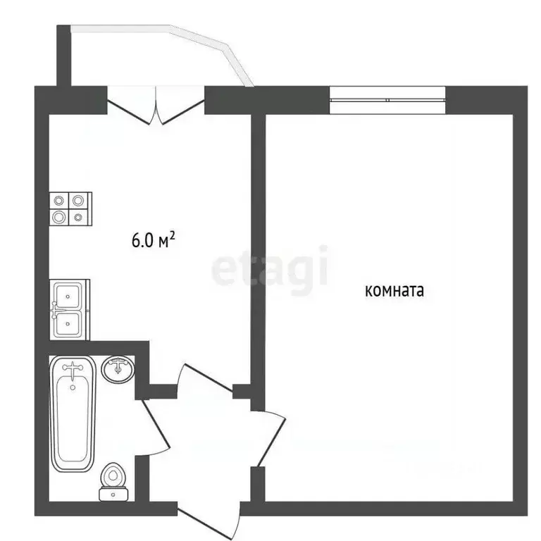 1-к кв. Москва ул. Академика Королева, 21 (36.11 м) - Фото 2