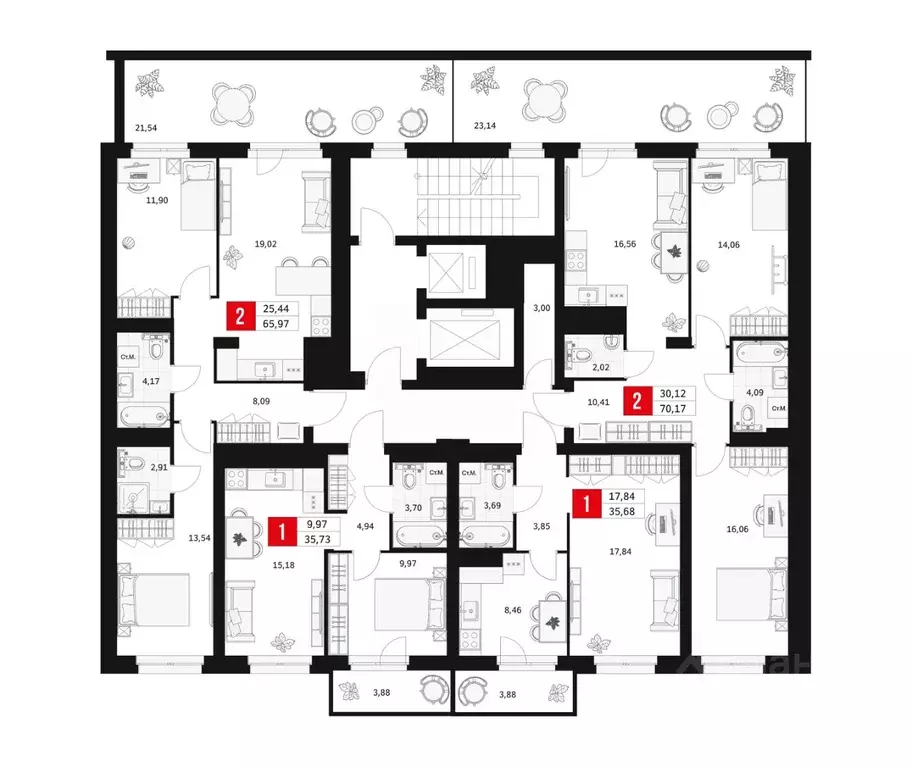 1-к кв. Башкортостан, Уфа ул. Большая Московская, 11 (35.73 м) - Фото 2