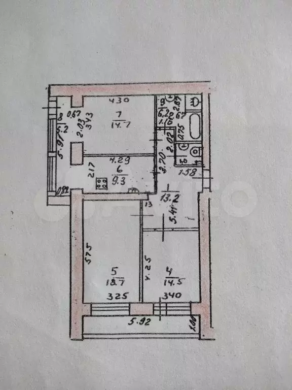 3-к. квартира, 84,3 м, 2/5 эт. - Фото 0