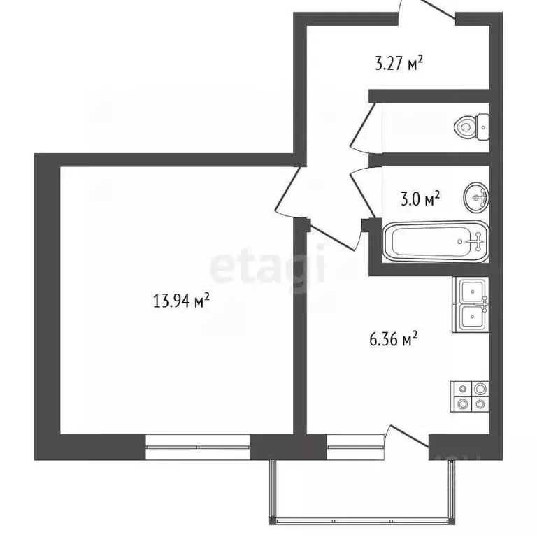 Комната Татарстан, Набережные Челны 5-й комплекс, 7 (13.9 м) - Фото 1
