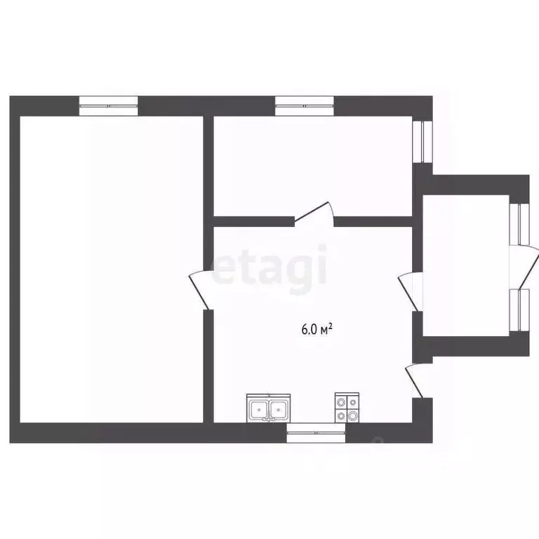 2-к кв. Калужская область, Износковский муниципальный округ, Льнозавод ... - Фото 2