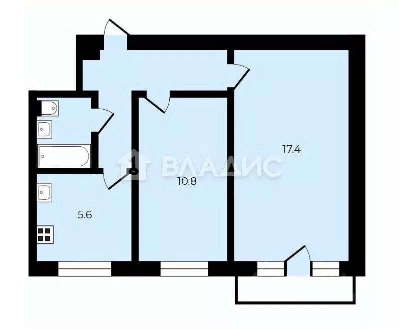 2-к кв. Владимирская область, Владимир просп. Строителей, 34 (43.7 м) - Фото 2