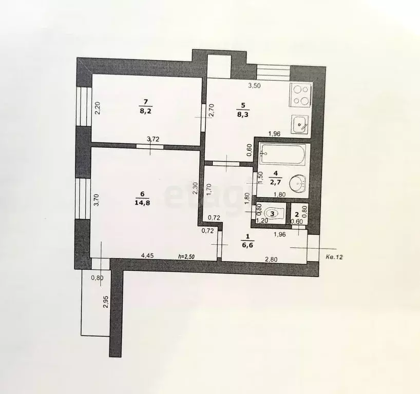 2-к кв. Белгородская область, Алексеевка Юбилейная ул., 9 (42.1 м) - Фото 0
