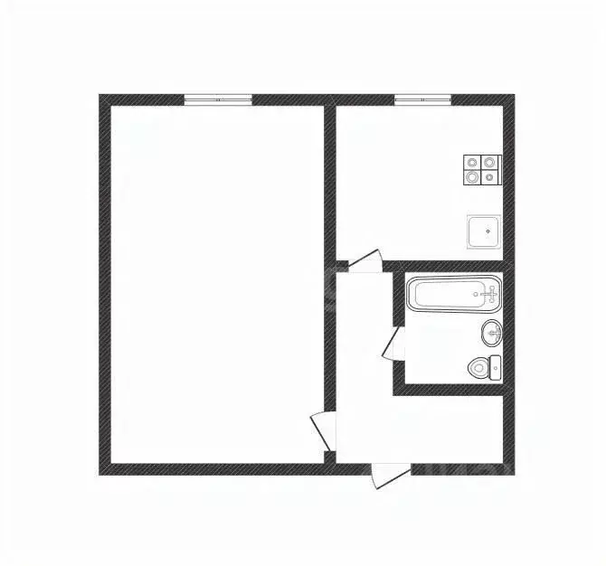 1-к кв. Костромская область, Нерехта ул. Металлистов, 8 (29.2 м) - Фото 1