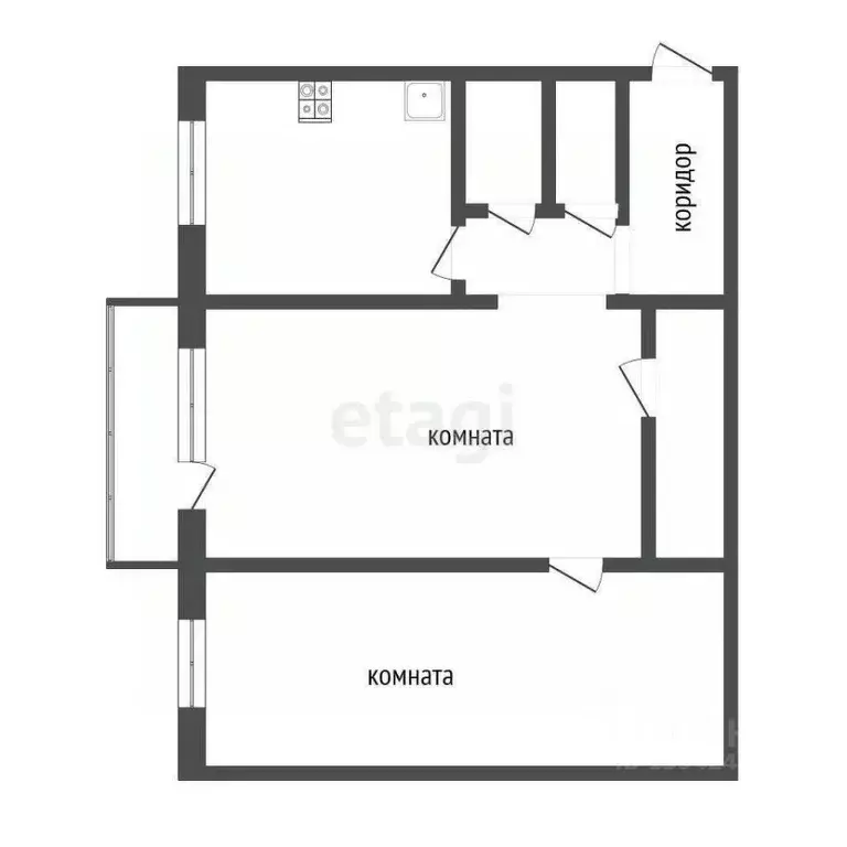 2-к кв. Бурятия, Улан-Удэ ул. Жердева, 17 (43.2 м) - Фото 1