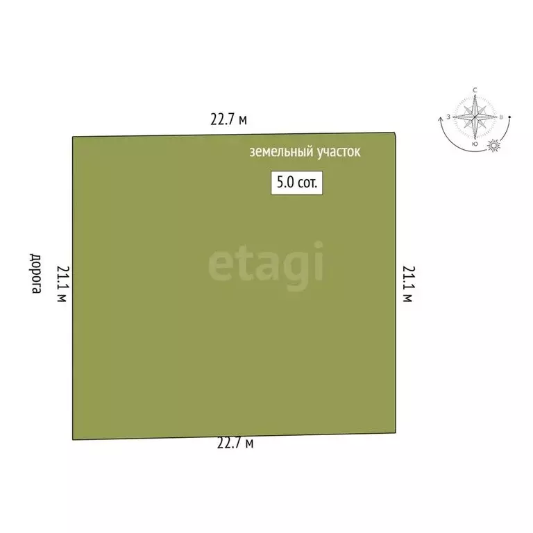 Участок в Кострома, 7-й Армейский проезд (5 м) - Фото 1