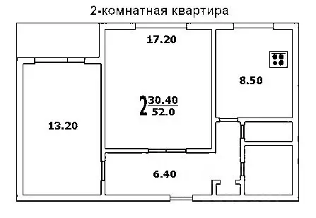 2-к кв. Москва Веерная ул., 1К4 (56.0 м) - Фото 1