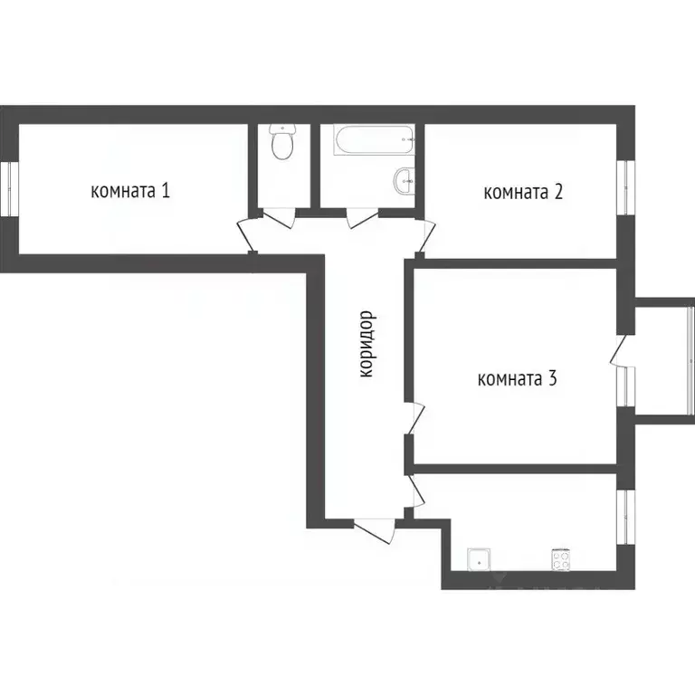3-к кв. Бурятия, Улан-Удэ 102-й мкр, ул. Ринчино, 2 (66.0 м) - Фото 1