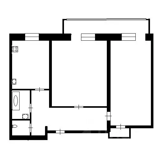 2-к кв. Москва ул. Маршала Тухачевского, 33 (60.4 м) - Фото 1