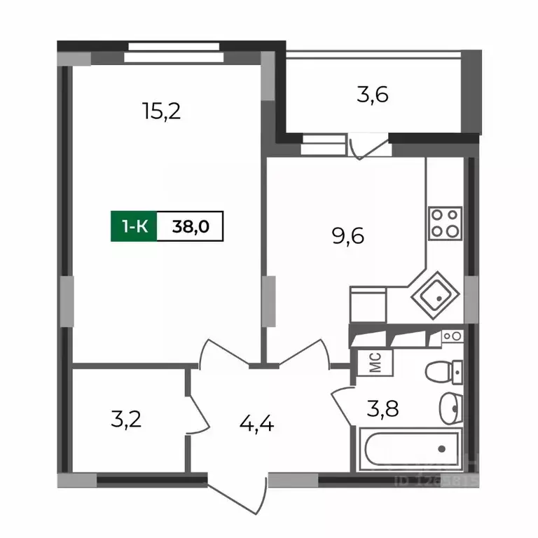 1-к кв. Владимирская область, Владимир бул. Сталинградский, 5 (38.0 м) - Фото 0