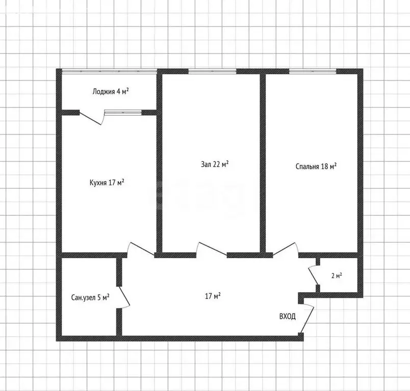 2-комнатная квартира: Махачкала, Юго-Восточная улица, 7 (85 м) - Фото 1