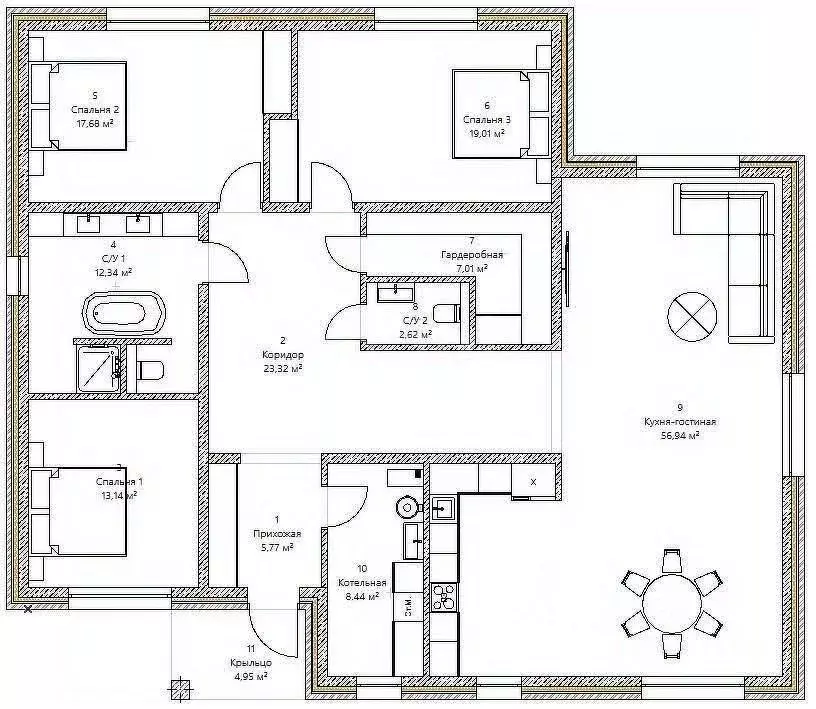 Дом в Белгородская область, Белгородский район, Крутологское с/пос, с. ... - Фото 2