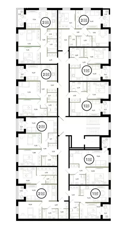 2-комнатная квартира: Тюмень, улица Александра Звягина, 5 (60.93 м) - Фото 1