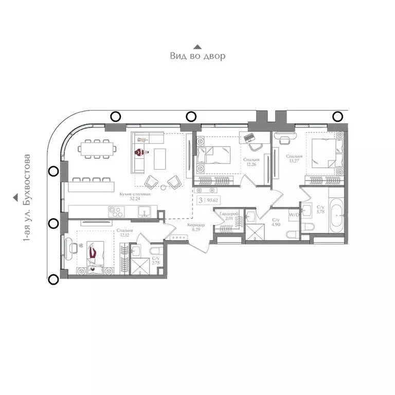 3-комнатная квартира: Москва, жилой комплекс Преображенская Площадь ... - Фото 1