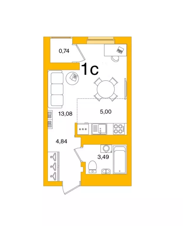 Продаётся квартира-студия, 25 м - Фото 1