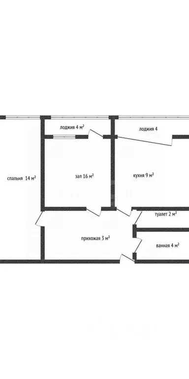 2-к кв. Адыгея, Майкоп ул. Горького, 214 (48.0 м) - Фото 2