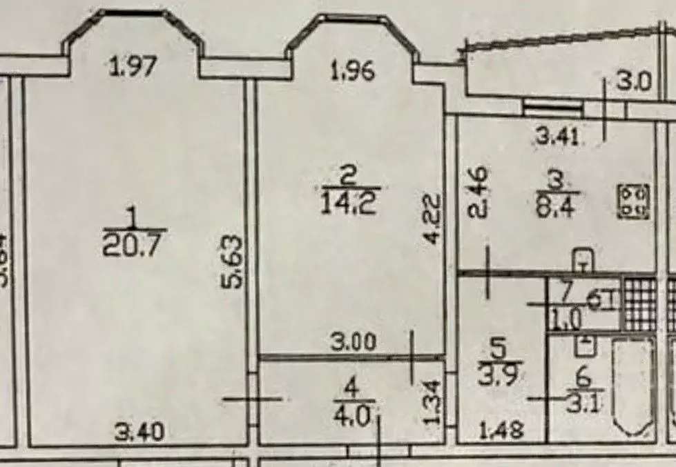 2-к кв. Санкт-Петербург ул. Маршала Казакова, 50к1 (55.3 м) - Фото 2
