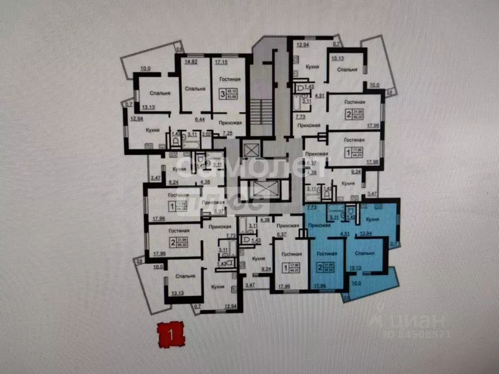 2-к кв. Калужская область, Калуга Анненки мкр, ул. Вишневского, 28 ... - Фото 2