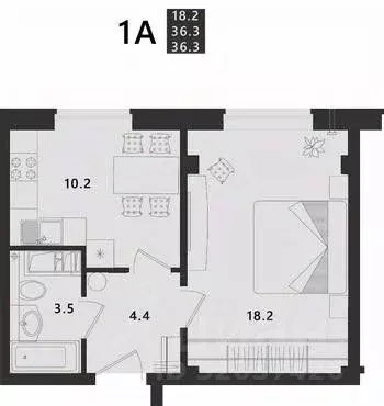 1-к кв. Псковская область, Псковский район, Завеличенская волость, д. ... - Фото 1