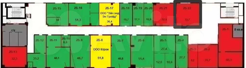 аренда офиса 33.7 м2 - Фото 1