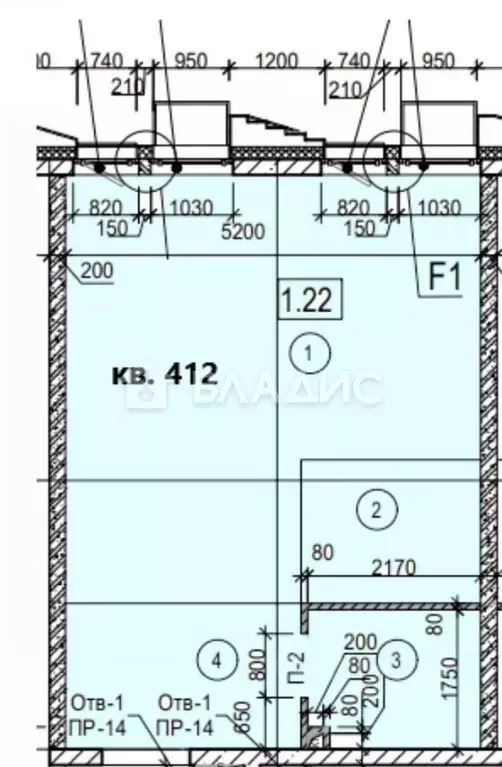 2-к кв. Москва Новоостаповская ул., 20 (37.3 м) - Фото 2