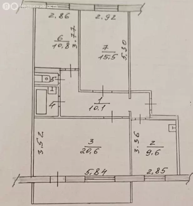 3-комнатная квартира: Набережные Челны, бульвар Кол Гали, 21 (70.5 м) - Фото 0