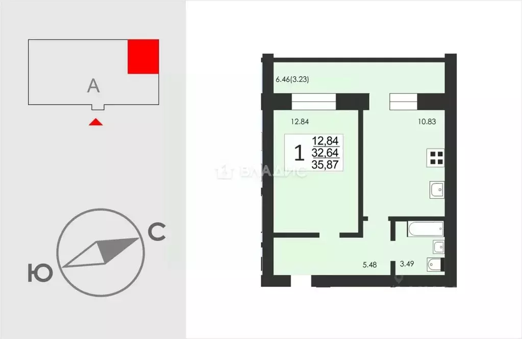 1-к кв. Коми, Сыктывкар ул. Панева, 4 (35.9 м) - Фото 1