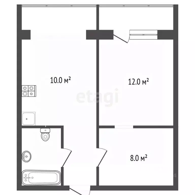 1-к кв. Пензенская область, Пенза ул. Бутузова, 3 (42.0 м) - Фото 2