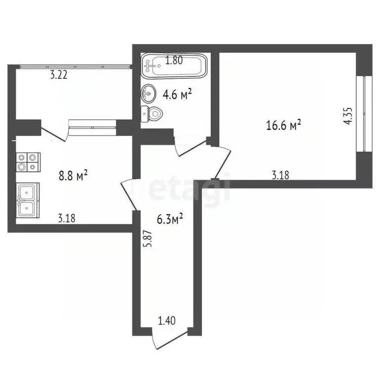 1-к кв. Севастополь ул. Комбрига Потапова, 37к3 (39.3 м) - Фото 1