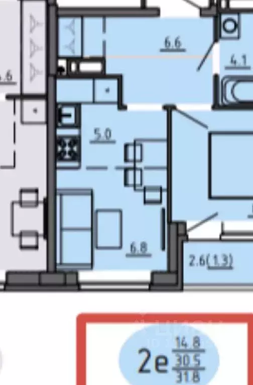 2-к кв. Пермский край, Пермь Ижевская ул., 38 (38.1 м) - Фото 1