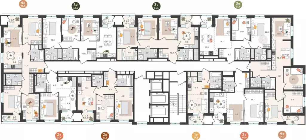 2-к кв. Пермский край, Пермь ул. Куфонина, 1 (46.0 м) - Фото 1