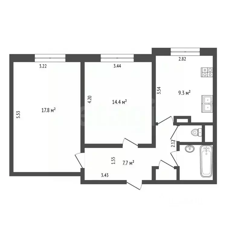 2-к кв. Москва Алтуфьевское ш., 102Б (54.0 м) - Фото 2