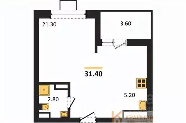 Студия Воронежская область, Воронеж ул. Остужева, 52/5 (31.4 м) - Фото 0