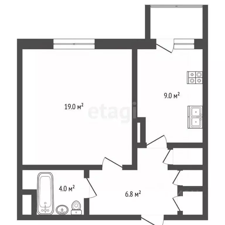 1-к кв. Ямало-Ненецкий АО, Новый Уренгой Советский мкр, 3/1 (38.9 м) - Фото 2