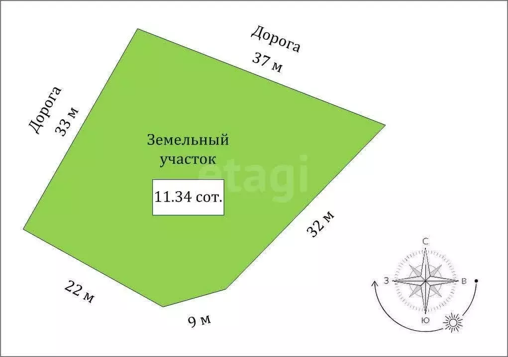 Участок в Междуречье, Проектная улица (11.34 м) - Фото 0