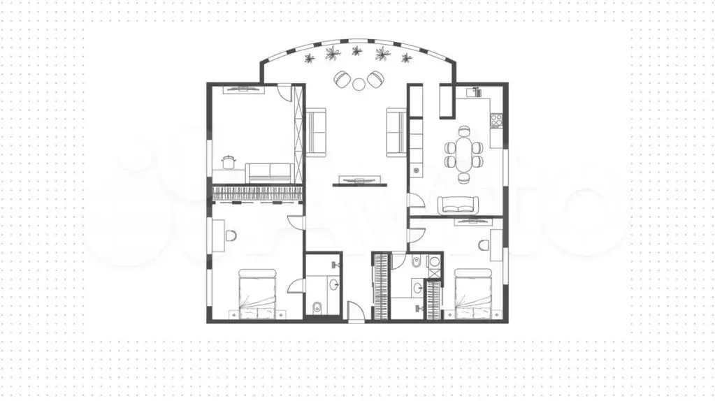 4-к. квартира, 172 м, 4/6 эт. - Фото 1