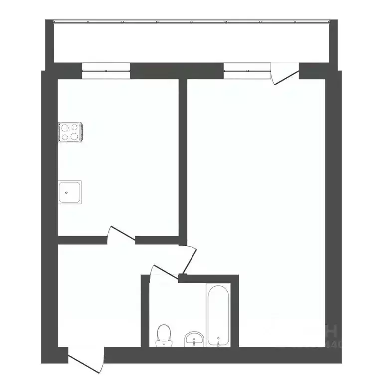 1-к кв. Тюменская область, Тюмень ул. Новоселов, 12к3 (35.1 м) - Фото 0