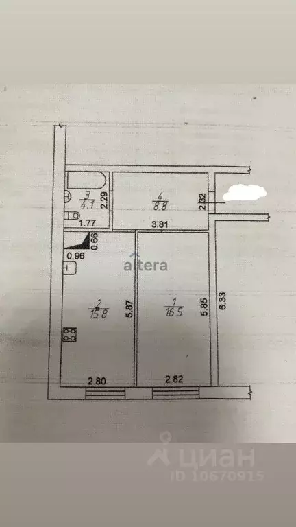 1-к кв. Татарстан, Лаишевский район, Столбищенское с/пос, с. Усады ул. ... - Фото 2