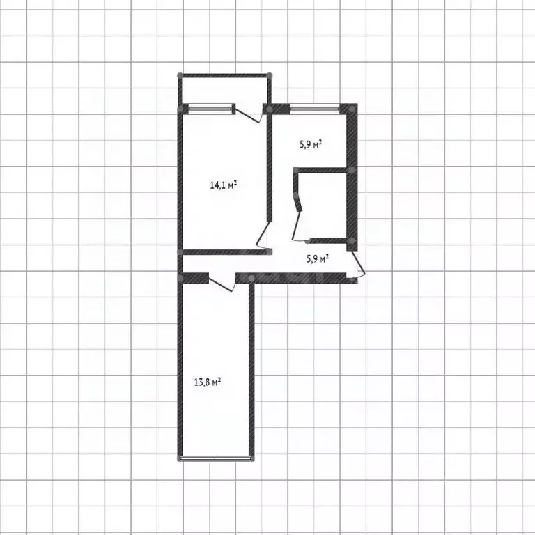 2-к кв. Белгородская область, Белгород ул. Маяковского, 18 (37.3 м) - Фото 2