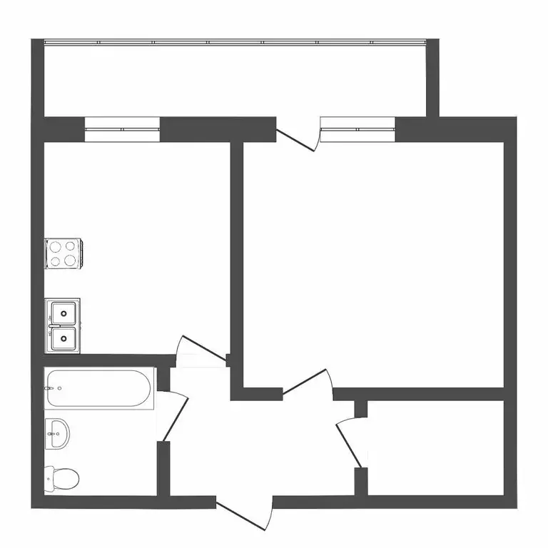 1-комнатная квартира: Тюмень, Молодёжная улица, 28 (42.2 м) - Фото 1