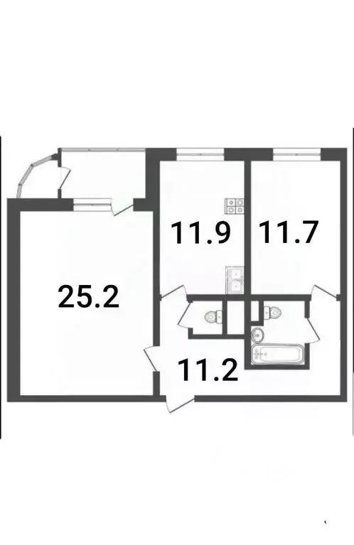 2-к кв. Московская область, Королев ул. Мичурина, 27/1 (69.2 м) - Фото 2