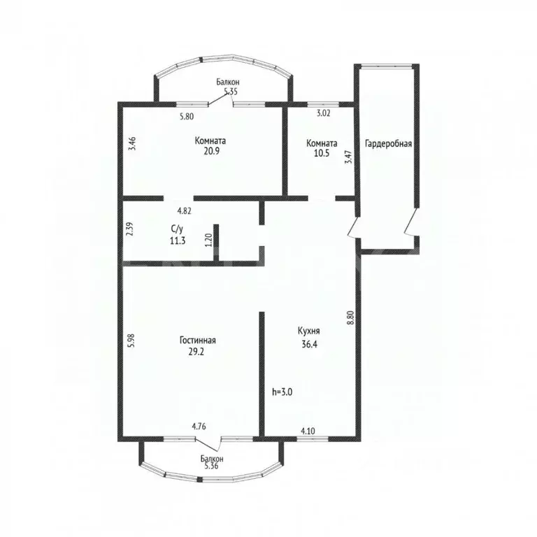 3-к кв. Краснодарский край, Краснодар ул. Имени Дзержинского, 8/2 ... - Фото 2