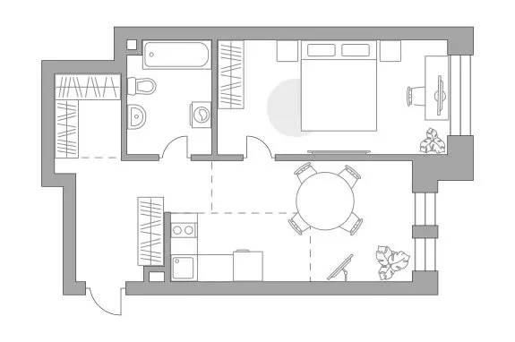 1-комнатная квартира: Москва, ЦАО, район Замоскворечье (55.78 м) - Фото 1