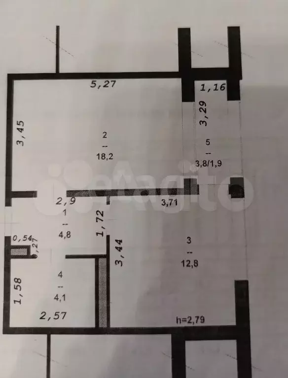 1-к. квартира, 39,9 м, 3/6 эт. - Фото 0