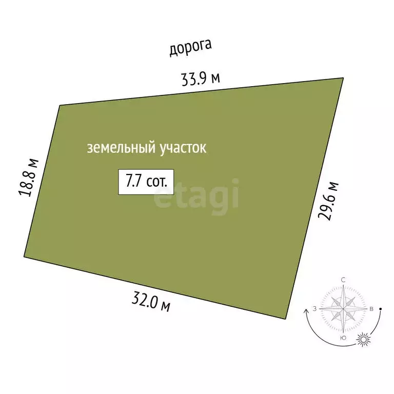 Участок в село Кулаково, 2-й Клюквенный проезд (7.73 м) - Фото 1