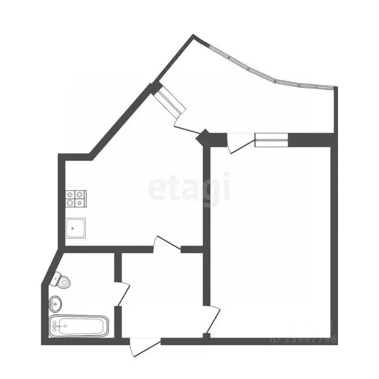 1-к кв. Ставропольский край, Ставрополь ул. Доваторцев, 86/1 (51.0 м) - Фото 1