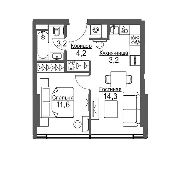 Продаётся 1-к квартира, 37 м - Фото 0