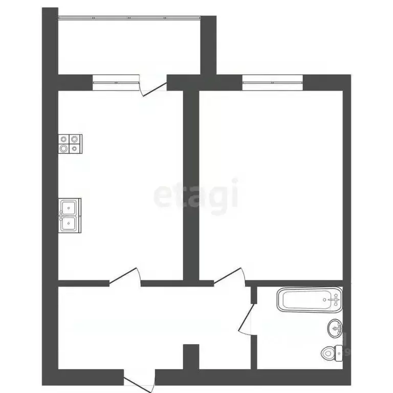 1-к кв. Тамбовская область, Тамбов Свободная ул., 8 (41.9 м) - Фото 1